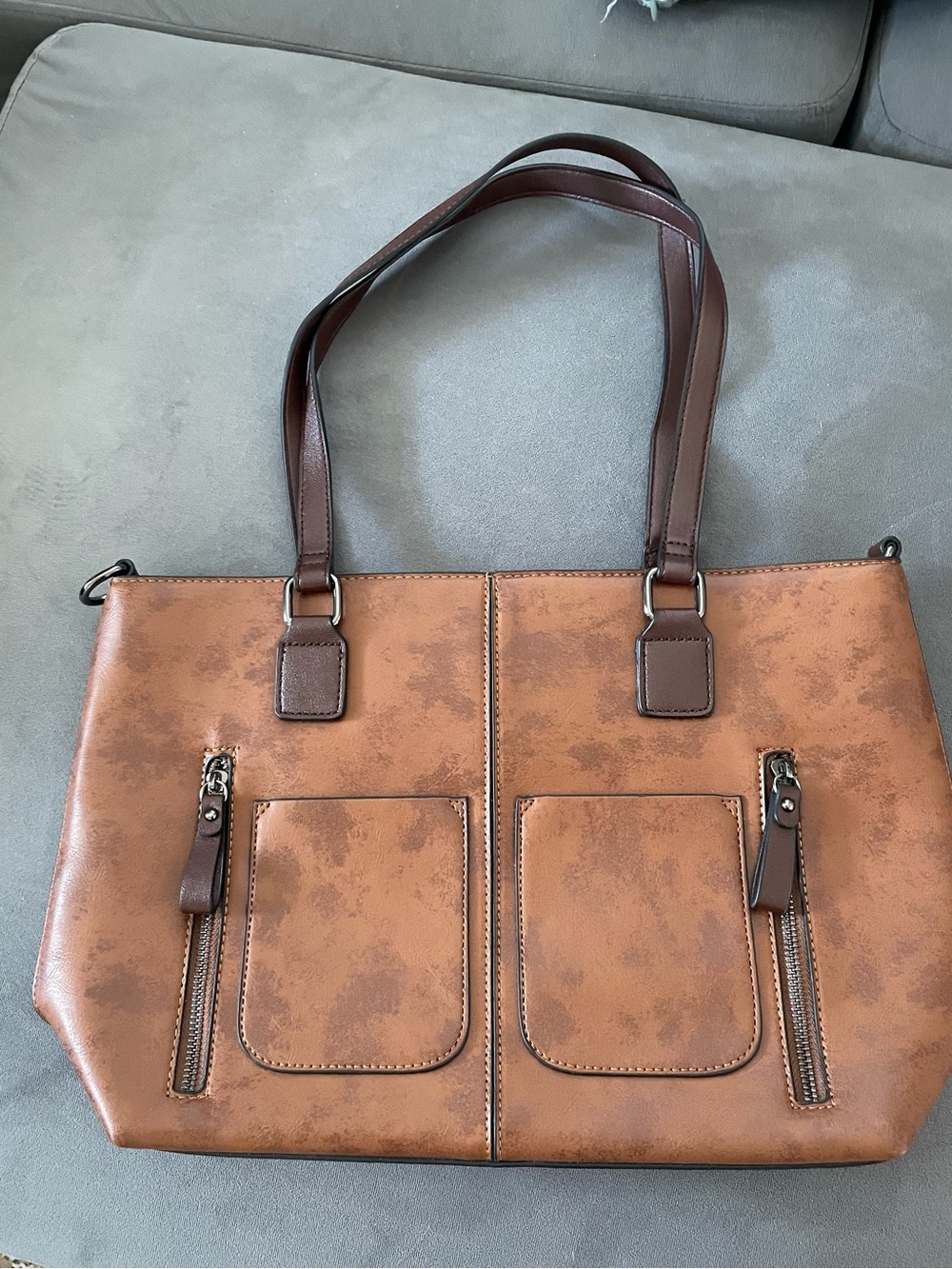 Lovevook Brown Shoulder bag with Front Pockets